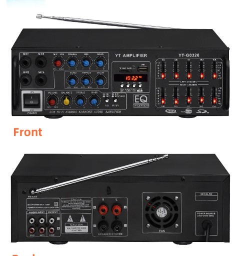 Karaoke Digital Cinema System OF-G0326M – Portable Bluetooth Karaoke Machine with Dual Wireless Microphones & LED Display, Price In Oman