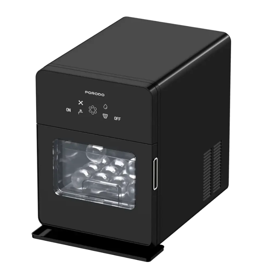Porodo Lifestyle Sphere Ice Machine PD‑LFST091‑BK – 4 Sphere Ice/Cycle, 10 kg/Day, Self‑Clean, 250 W – Price In Oman