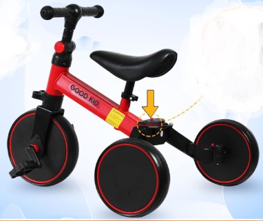 Good Kids Tricycle for Toddlers – Adjustable Steel‑Frame Trike with Parent Push Handle & Storage (Price In Oman)
