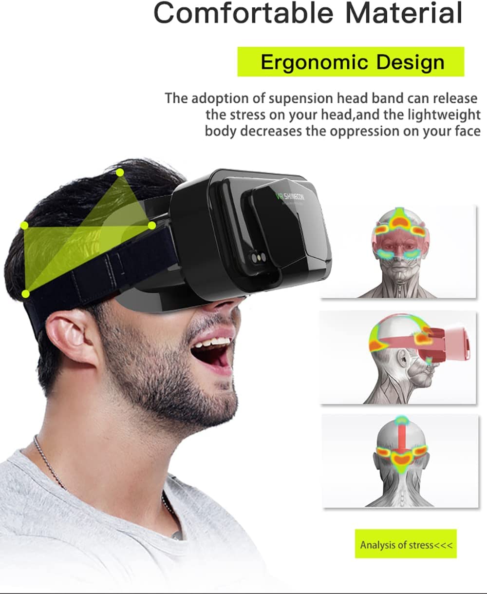 VR Shinecon G10 3D Virtual Reality Headset – Compatible with 4.7–7.0" Smartphones – Adjustable Lenses & Headband – Price In Oman