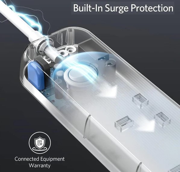 Anker PowerExtend USB-C 3 Strip White – 30W Fast Charging Power Strip with 3 AC Outlets & 3 USB Ports (2 USB-A, 1 USB-C) – 2m Cable, Surge Protection, Price In Oman