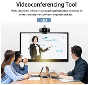 Baytion 1080p Full HD USB Webcam with Microphone – Plug & Play, Noise Reduction, Wide-Angle Lens - Price In Oman