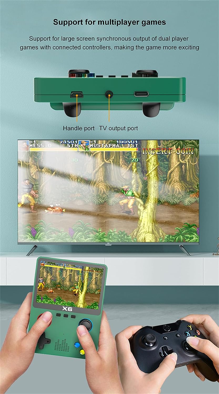 X6 Handheld Game Console – 3.5″ HD Screen, Dual Joystick, 5,000+ Built‑in Games, TV‑Out – Price In Oman