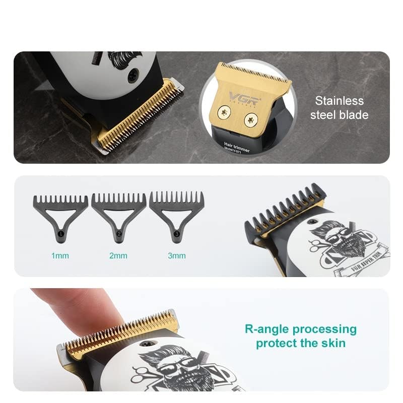 VGR Professional Hair Trimmer V-971 – Cordless Rechargeable Beard & Hair Clipper for Men (Price In Oman)