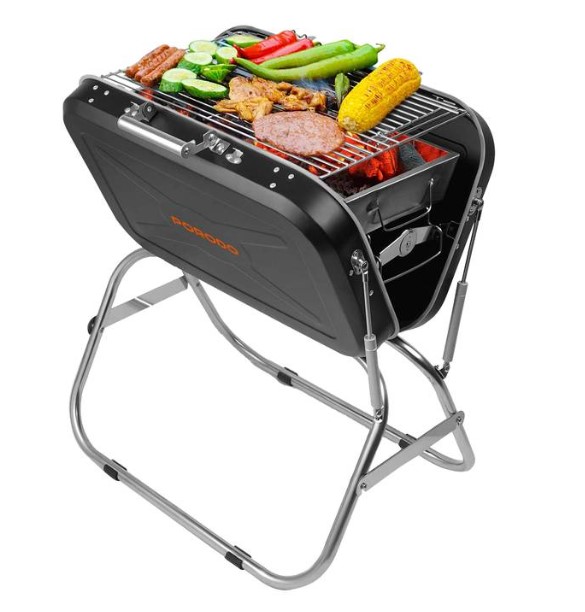 Porodo Lifestyle Foldable BBQ Grill – 17-Inch Grilling Area, Portable Charcoal Grill, Quick Setup, Price In Oman