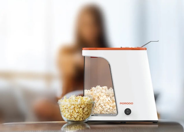 Porodo Lifestyle 1200W Air-Popped Popcorn Maker – Oil-Free, Quick 2-4 Min Prep, 60g Capacity, Price In Oman