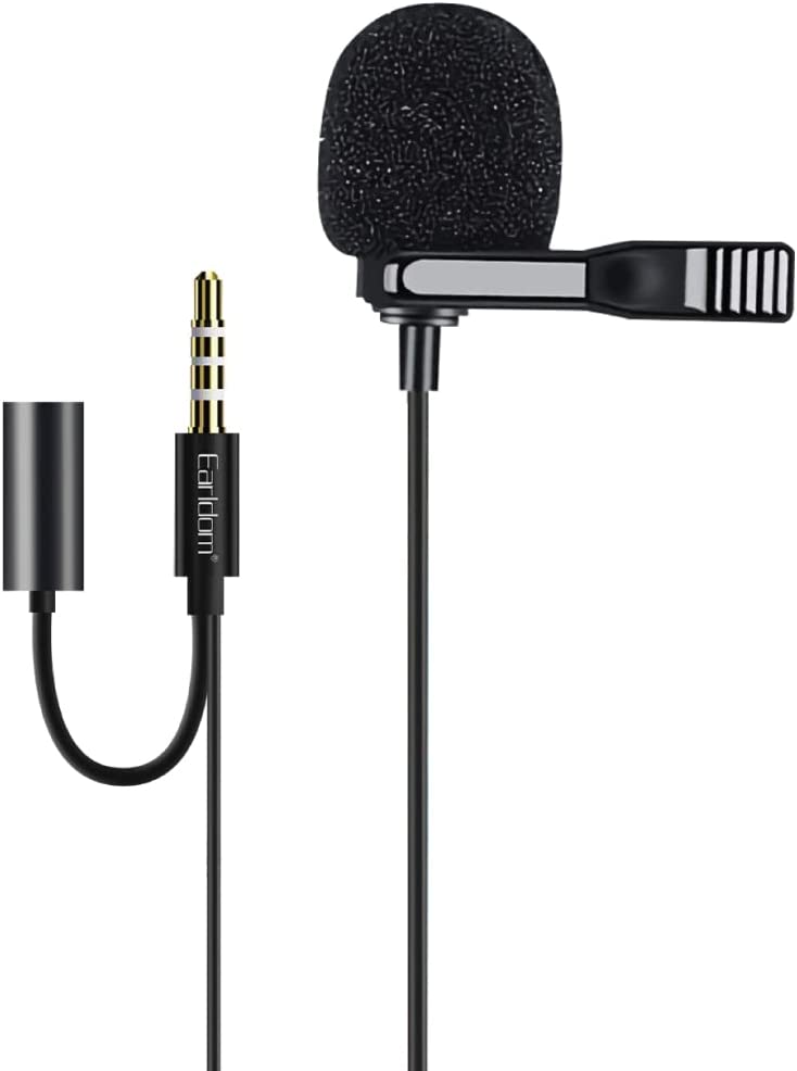 Earldom ET‑E38 Mini Lavalier Mic 3.5 mm with Clip – 2 m Cable, Hyper‑Cardioid Condenser – Price In Oman
