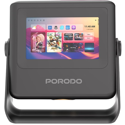 Porodo Optivis Smart HD Projector PDA10BBK – 720p LED Home Cinema Projector with Auto-Focus, Keystone & 30-250″ Screen - Price in Oman