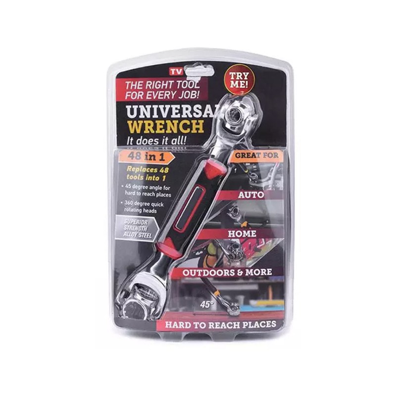 48‑in‑1 Universal Socket Wrench with 360° Swivel Head – Multi‑Function Adjustable Spanner - Price In Oman