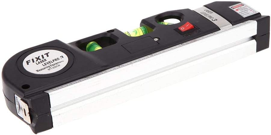 Laser Level Pro3 EW00968 – 5-in-1 Multipurpose Construction Tool with 8ft/2.5m Measuring Tape, Horizontal & Vertical Laser Beams - Price In Oman