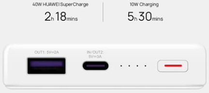 Huawei 12000mAh SuperCharge Power Bank 40W – Fast Charging Portable External Battery for Smartphones and Tablets, Price in Oman