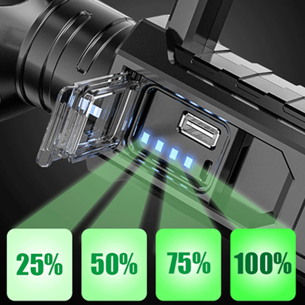 Multifunction High‑Power Rechargeable Searchlight W5120 – 1500 m LED Beam, USB Power Bank, Tripod & IP65 Waterproof - Price In Oman