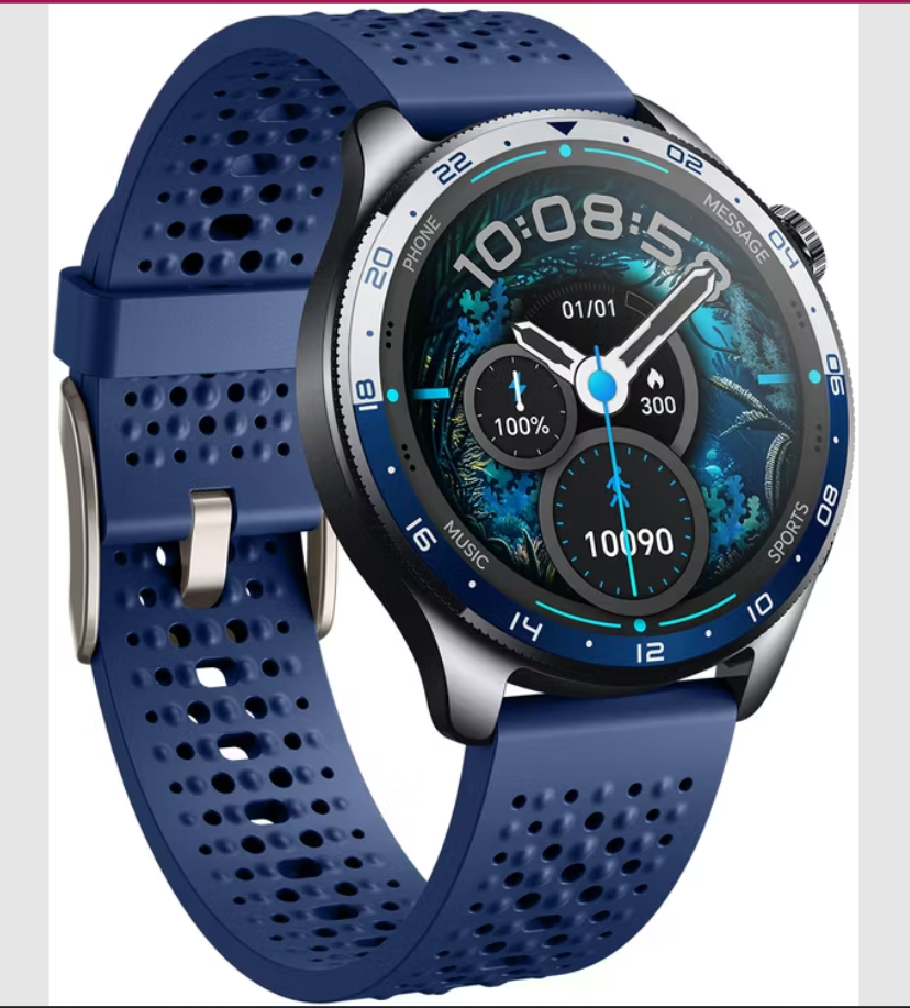 Powerology Sanam Urban Sports Smart Watch PSWBT290BL – 1.43″ AMOLED, IP68, 100+ Workouts - PriceIn Oman