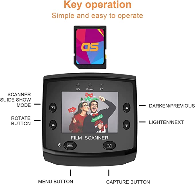 DigitNow! Portable Digital Film & Slide Scanner – 22MP High-Resolution Converter with 2.4" LCD Screen - Price In Oman