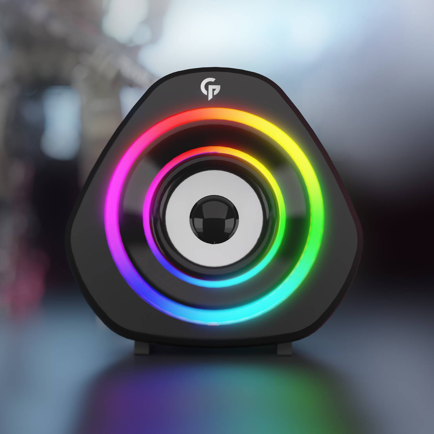 Porodo Stereo Gaming Speaker PDX517-BK – 6W Output, RGB Lighting, USB-Powered, 3.5mm AUX Input – Compatible with PC, Laptop & Mobile, Price In Oman