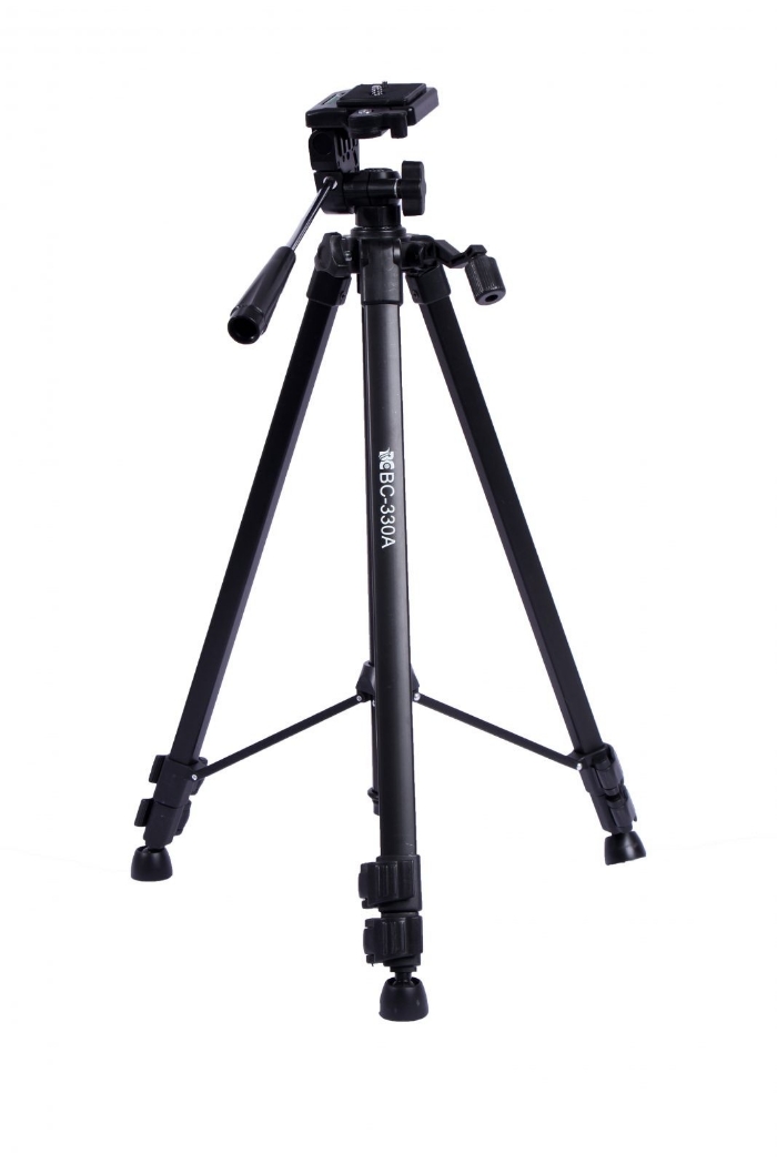 BC-330A Professional Camera Tripod – Lightweight Aluminum Tripod Stand with Quick Release Plate – Ideal for DSLR Cameras - Price In Oman