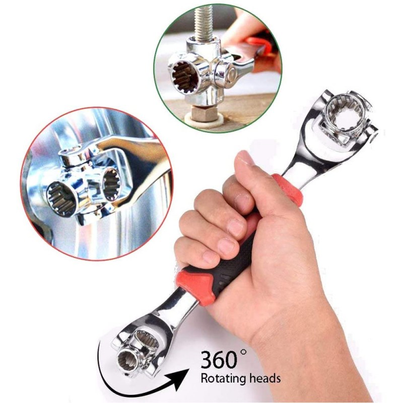 48‑in‑1 Universal Socket Wrench with 360° Swivel Head – Multi‑Function Adjustable Spanner - Price In Oman