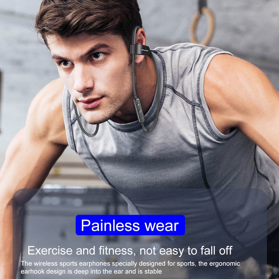 Awei WT50 Ear-Hook Wireless Sport Headphones – Bluetooth 4.2, IPX4 Waterproof, Dual Battery Design – Price In Oman