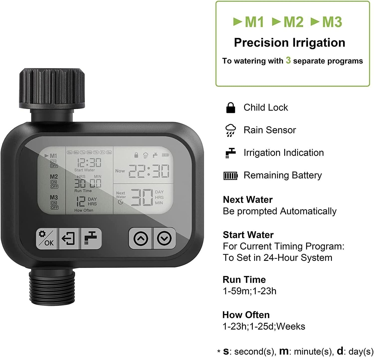 LeaderPro SOP11 Automatic Irrigation Timer – Programmable Garden Watering Controller with Rain Delay and Manual Override - Price In Oman