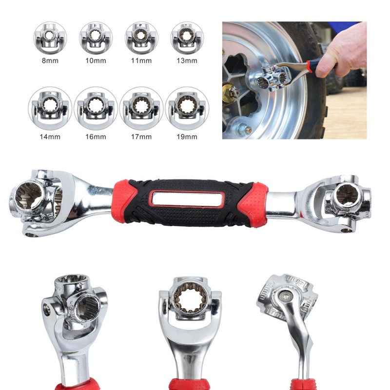 48‑in‑1 Universal Socket Wrench with 360° Swivel Head – Multi‑Function Adjustable Spanner - Price In Oman
