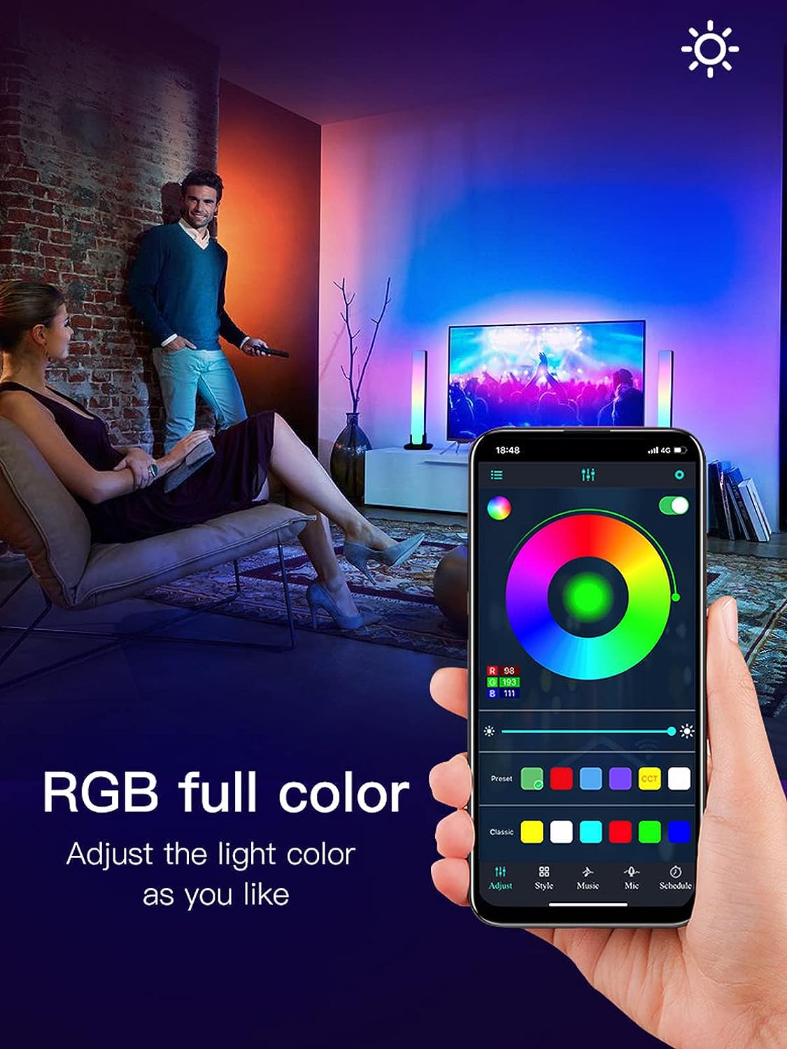 Desktop Atmosphere RGB Light V22 – App‑Controlled Bluetooth & Wi‑Fi Smart Lamp – Price In Oman Muscat