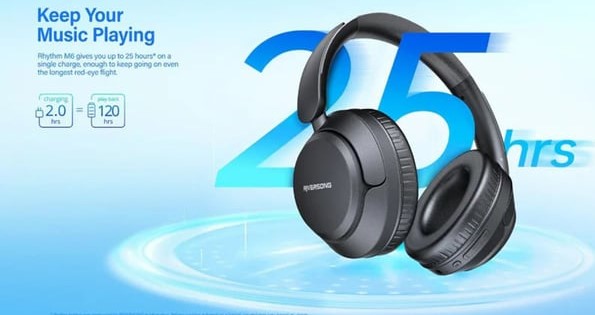 Riversong Rhythm M6 EA279 Over-Ear Wireless Headphones – Bluetooth 5.3, Noise Cancellation, Foldable Design, Price In Oman