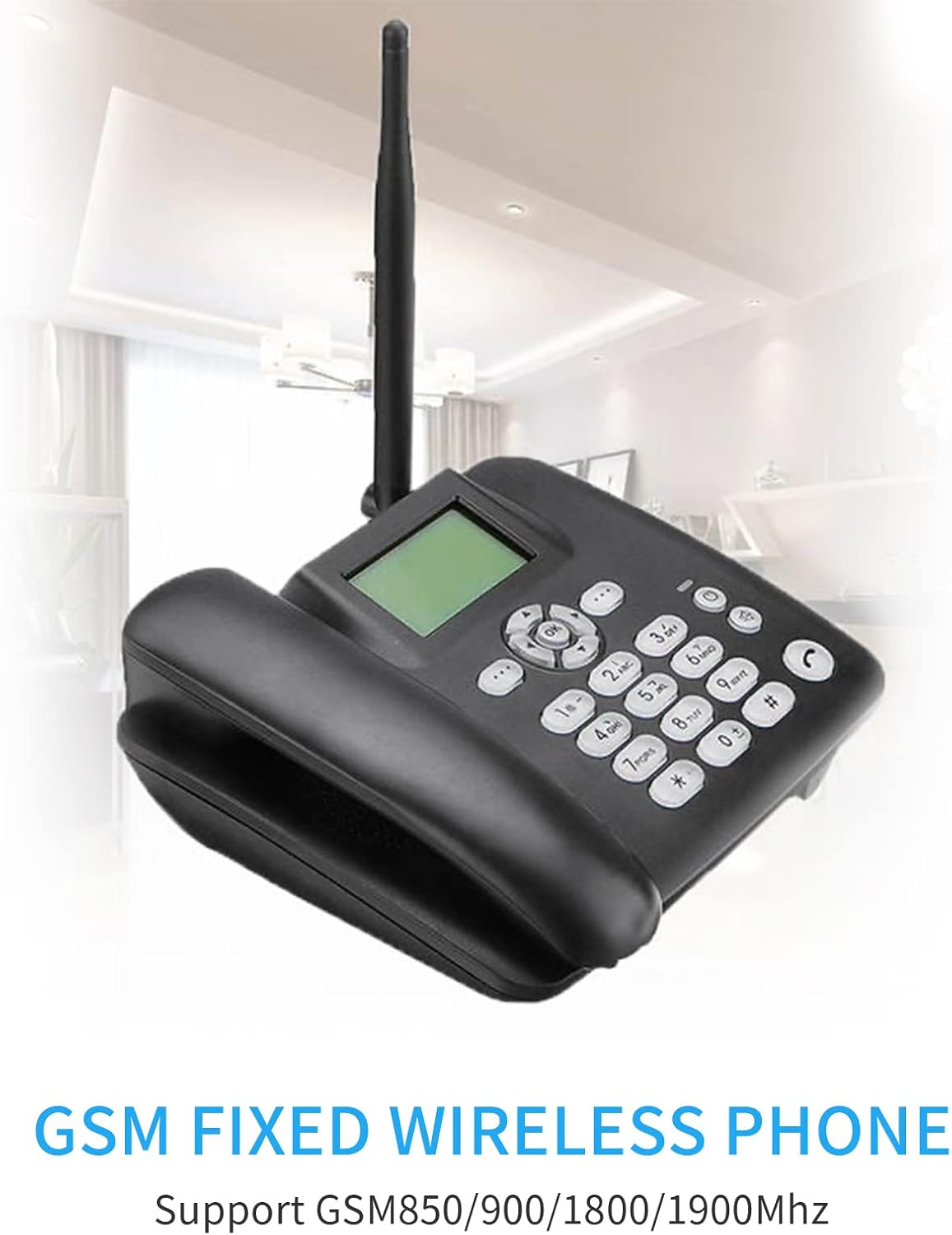 Dual SIM Fixed Wireless Desktop Phone GSM 850–1900 MHz – Wireless Landline Phone for Home & Office (Price In Oman)