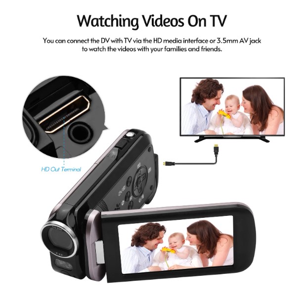 2.7K Ultra HD Camcorder – 42MP Digital Video Camera with 3.0" LCD, 18X Digital Zoom, Night Vision, and Microphone, Price In Oman
