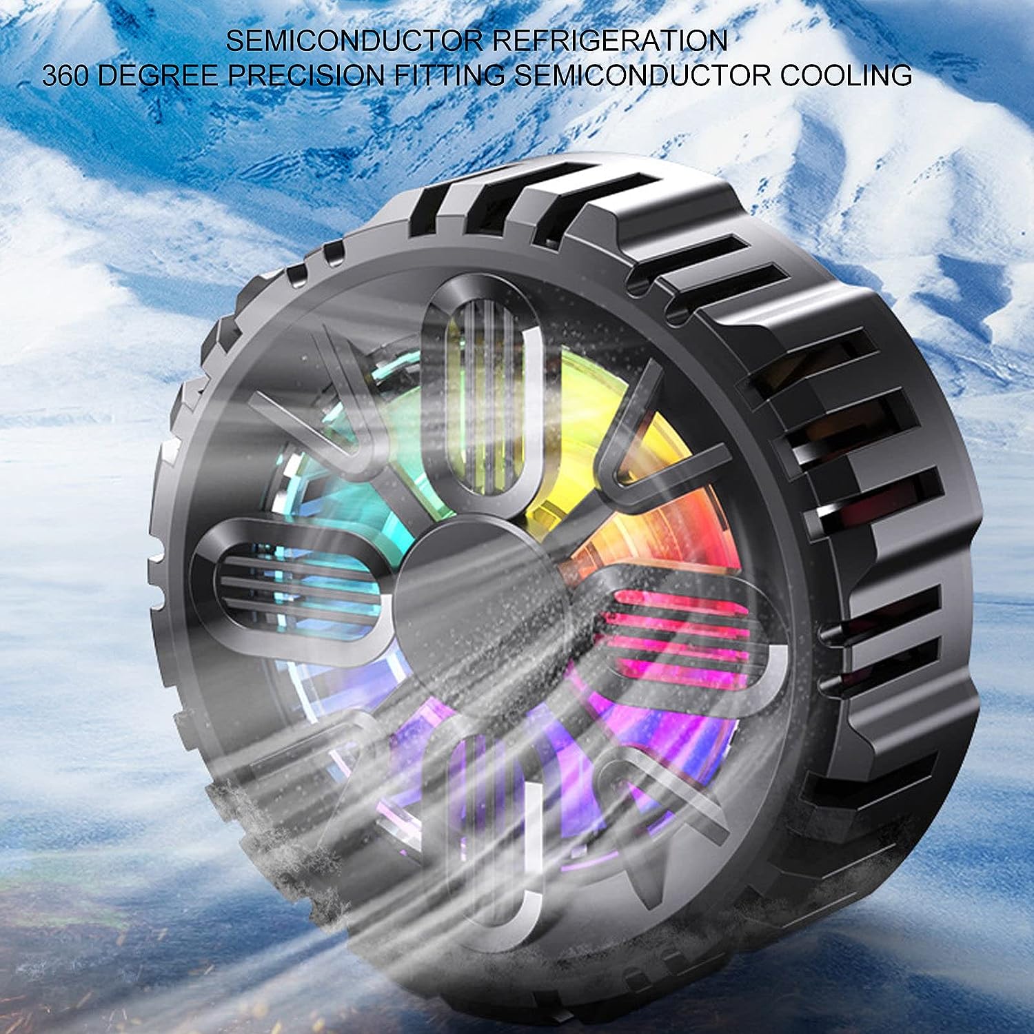 Magnetic RGB Cooling Fan SL-13 L-06 — Magnetic / Clip-On Semiconductor Phone Cooler, USB-C, Dual Speed, RGB - Price In Oman