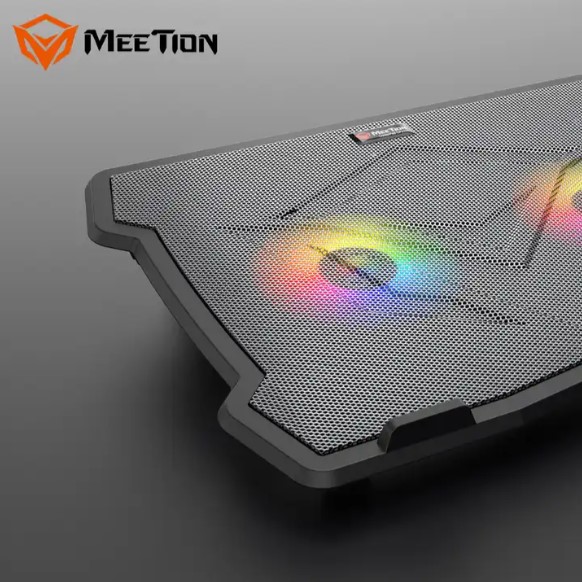 Meetion CP2020 RGB Gaming Laptop Cooling Pad — Dual-Fan USB Hub, Adjustable Tilt for 9–14" Laptops - Price In Oman