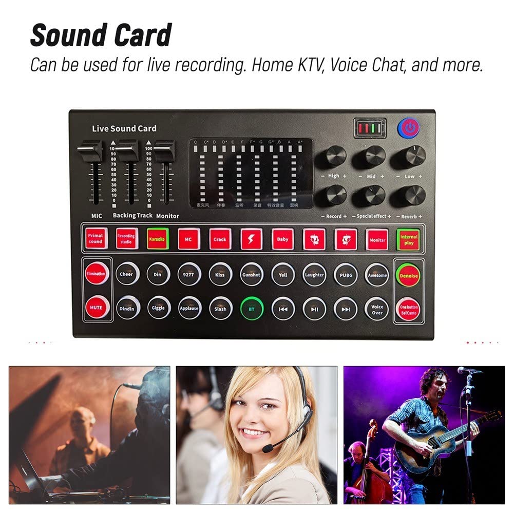Professional Digital Sound Card M9 — Live Mixer & USB Audio Interface with DSP Effects, Mobile + PC Compatible - Price In Oman