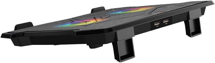 Meetion CP2020 RGB Gaming Laptop Cooling Pad — Dual-Fan USB Hub, Adjustable Tilt for 9–14" Laptops - Price In Oman