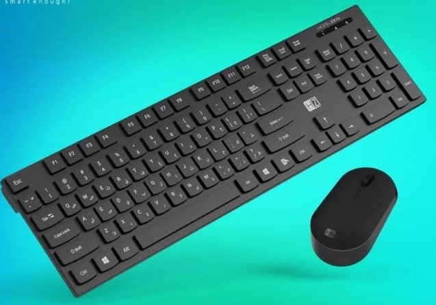 Heatz ZK15 Wireless Keyboard & Mouse Combo – Arabic/English Layout – 10m Range – Ultra-Slim Design - Price In Oman