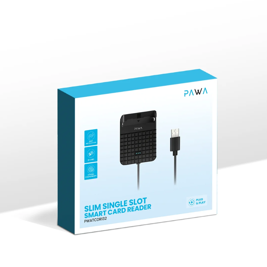 Pawa Slim Smart ID Card Reader PWATCDR132 – Ultra-Compact Smart Card Reader for ID, ATM & IC Cards (Price In Oman)
