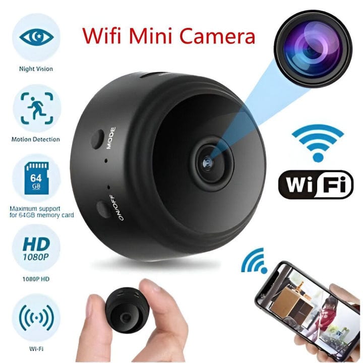 Mini WiFi Camera – Portable Wireless HD Security Surveillance Camera with Night Vision & Motion Detection - Price In Oman
