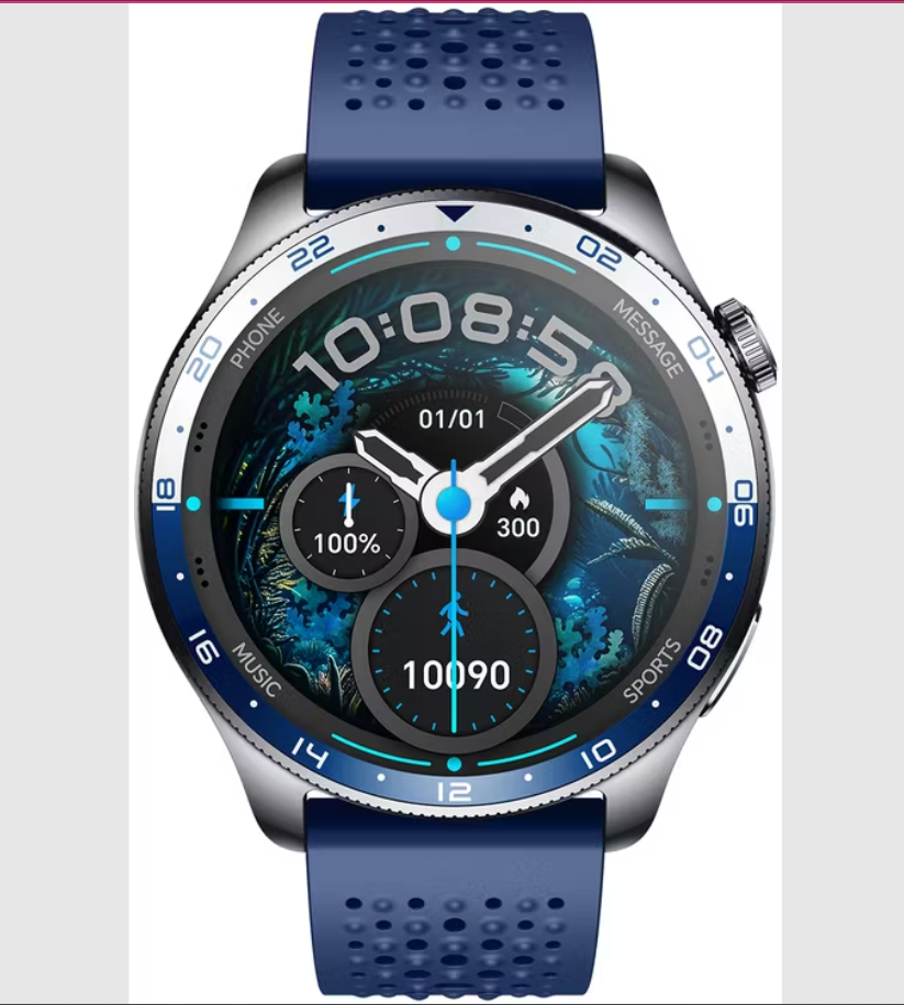 Powerology Sanam Urban Sports Smart Watch PSWBT290BL – 1.43″ AMOLED, IP68, 100+ Workouts - PriceIn Oman