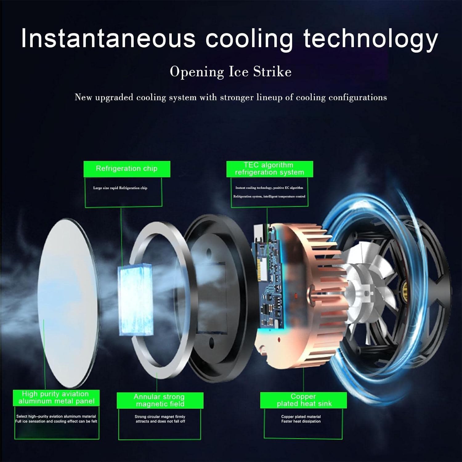 S6S9 Mobile RGB Magnetic Cooler Fan – Advanced Smartphone Radiator for Gaming with RGB Lighting, Price In Oman