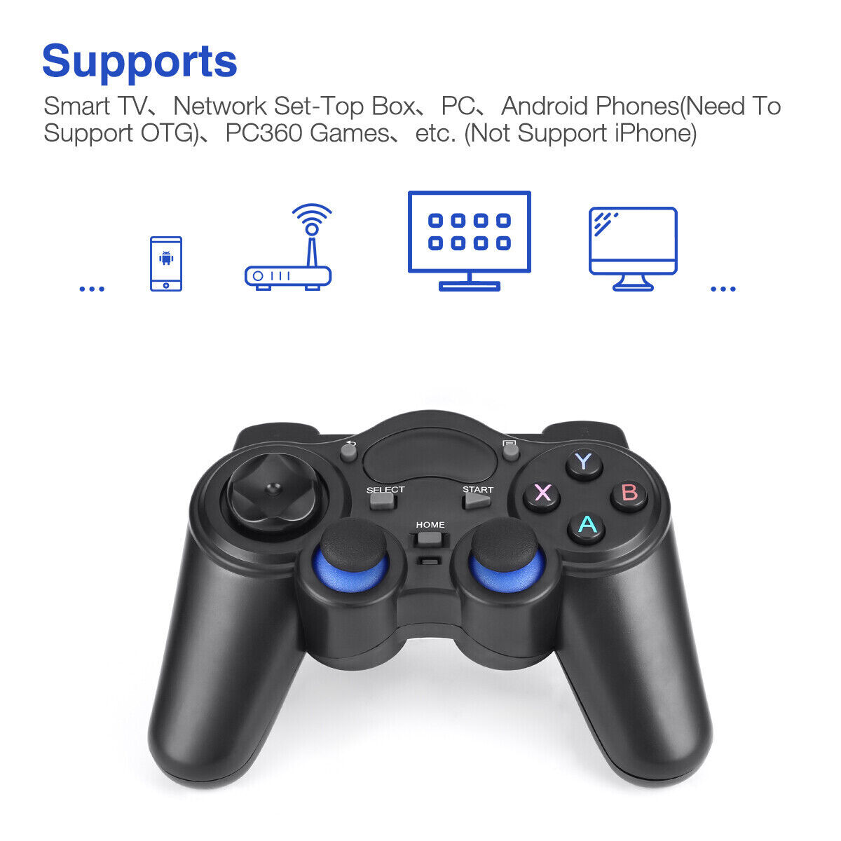 Smart Controller Wireless Gamepad – Ergonomic 2.4 GHz & Bluetooth Multi‑Platform Gaming Pad for PC, Android & Smart TV - Price In Oman