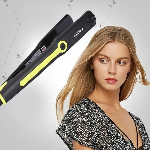 Kemei KM-2116 Professional Hair Iron – Ceramic Plates, Fast Heating, Adjustable Temperature – Price In Oman Muscat