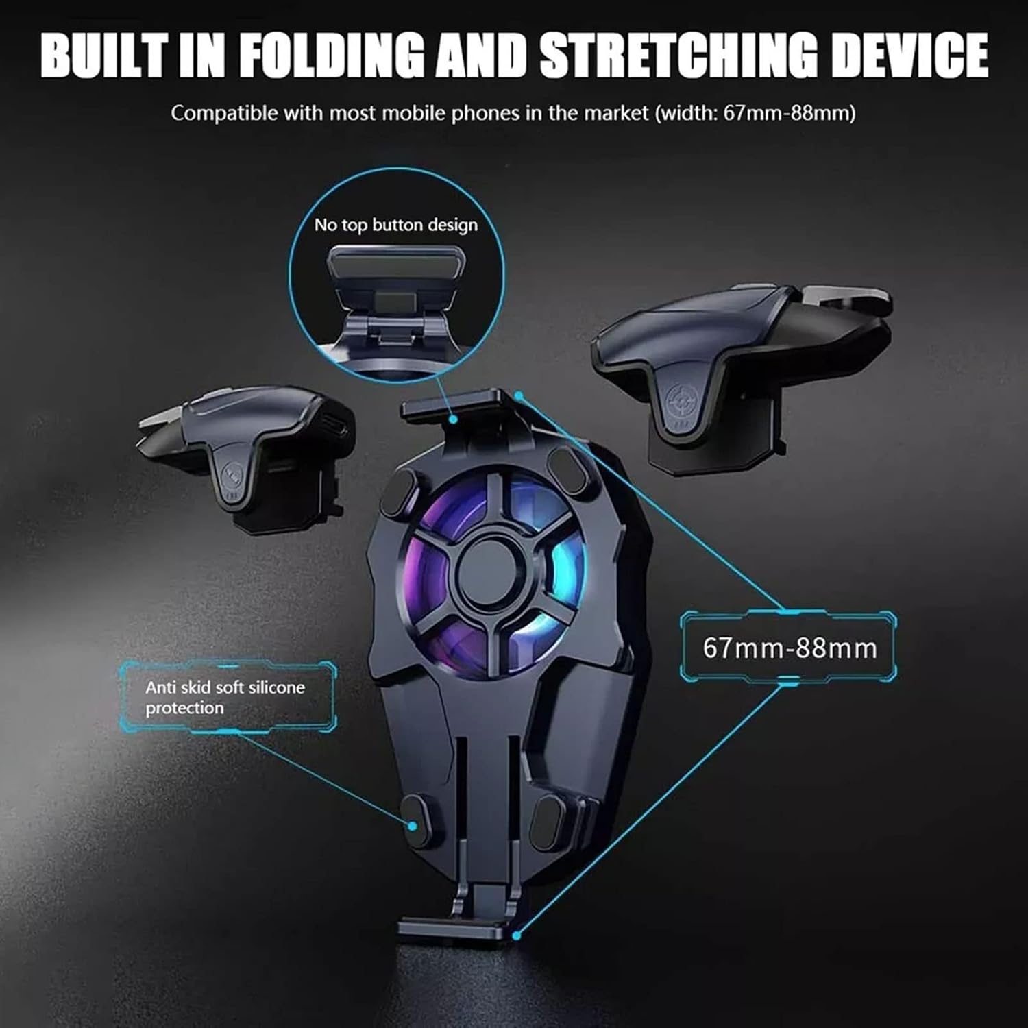 AK03 Mobile Phone Cooler Fan with Gaming Trigger – 2-in-1 Gamepad & Radiator for Android/iOS, Price In Oman