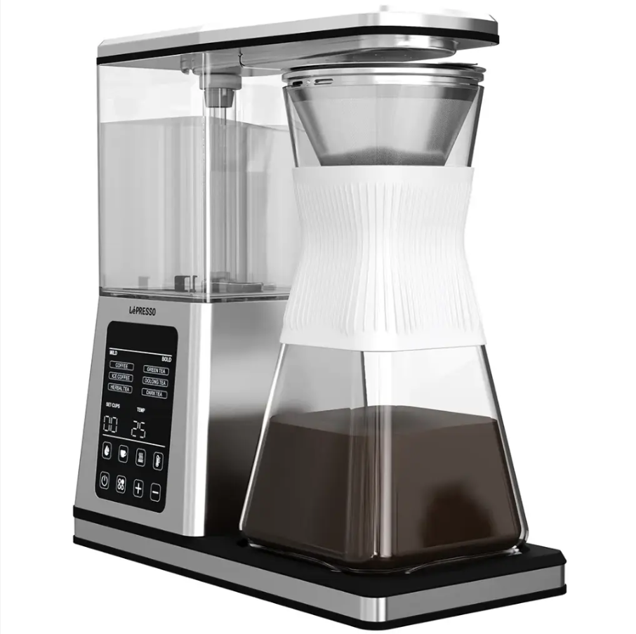 LePresso Crystal Brew 1.2 L Drip Coffee & Tea Maker – 1400 W Smart Digital Control, Stainless Steel – Price In Oman