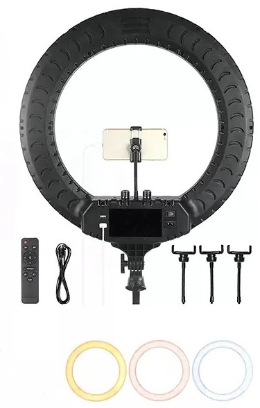Plokama R56 22-Inch LED Soft Ring Light with RGB Modes, Adjustable Brightness & Remote Control Best Price In Muscat Oman