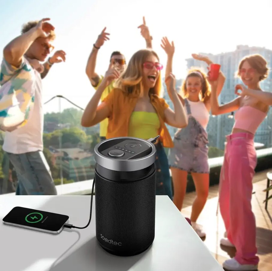 Porodo Soundtec Tiesto Portable Karaoke Speaker – 360° Party Bluetooth Speaker (PDSTGW62) Price In Oman