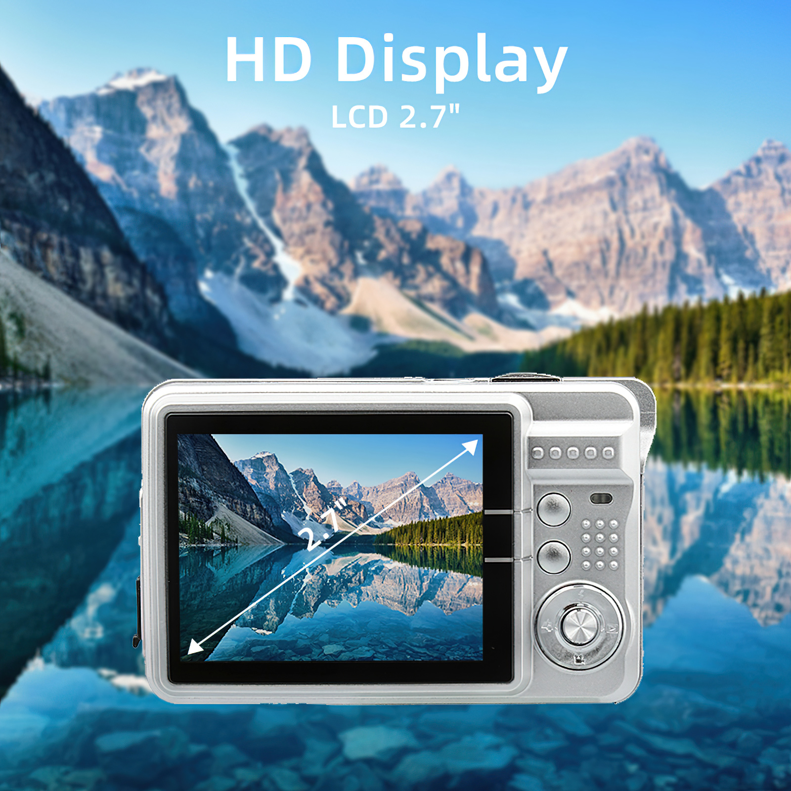 8X Zoom High Definition Digital Camera – 1080P HD Video, 2.7” LCD Screen, 48MP Photo Resolution, Compact & Lightweight Design, Price In Oman