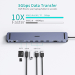 11-in-1 USB-C Multiport Docking Station HUB-M2 | 4K HDMI, Ethernet, SD, 100W USB-C PD - Image 4