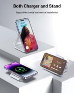 3-in-1 Magnetic Foldable Wireless Charger WHT1 – Fast Charging Station for iPhone, Apple Watch & AirPods, - Image 5