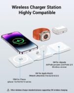 3-in-1 Magnetic Foldable Wireless Charger WHT1 – Fast Charging Station for iPhone, Apple Watch & AirPods, - Image 9