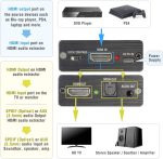 4K HDMI to HDMI + Audio Extractor – Optical TOSLINK & Analog L/R Output – - Image 2