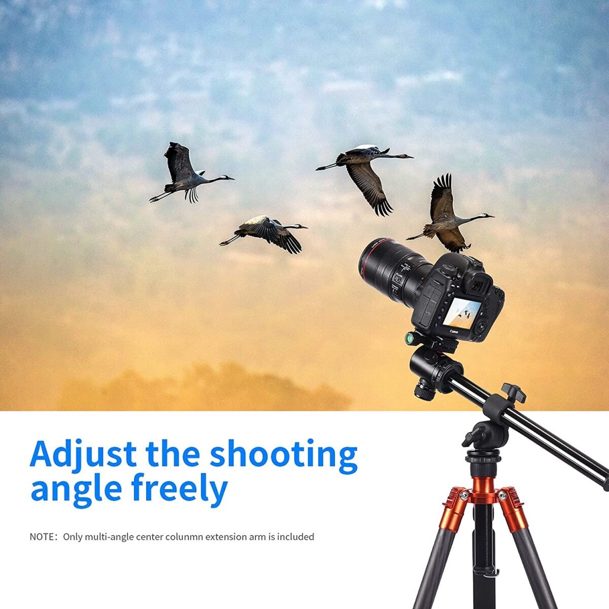Adjustable Tripod Level Arm Fixer – Aluminum Boom & Support Arm for Tripods (360° Horizontal Mount) – - Image 4