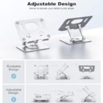 Aluminium Alloy Foldable Laptop Stand – Ergonomic, Adjustable, and Portable Notebook Riser, - Image 2